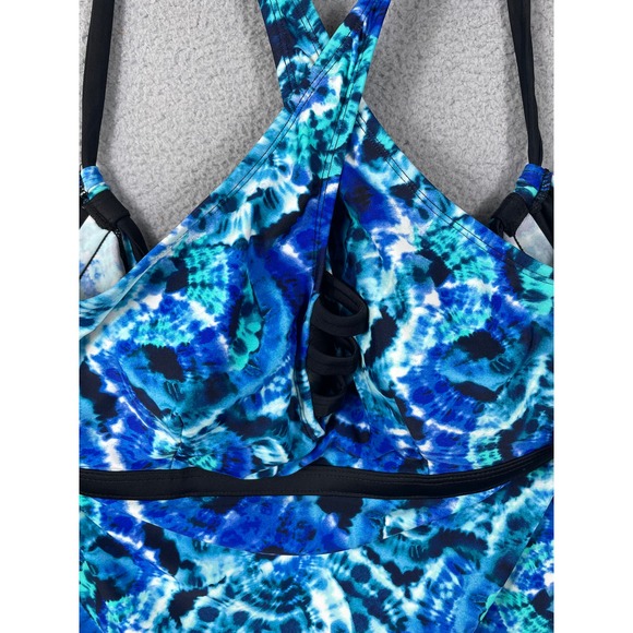 SO Juniors Plus Size 0X Tankini Blue Top NWT - Picture 8 of 8
